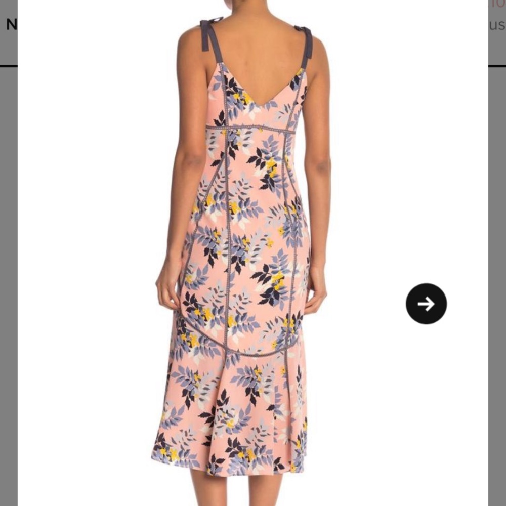 Brand New! CINQ A SEPT Pink Ainsley Silk Dress - Picture 2 of 7